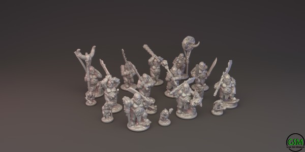 Ogre Tribes - Ogres Ironguts with Gnoblars (GSM)