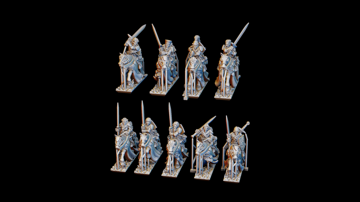 Chivalric Knights | Empires of Man | Warmeister (10mm Miniatures