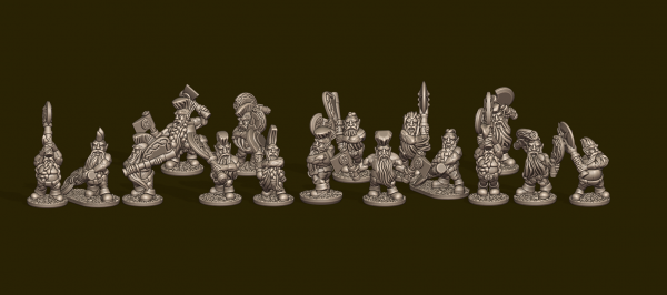 Dwarven Lords - Individual Berserkers Pack (with Trousers)